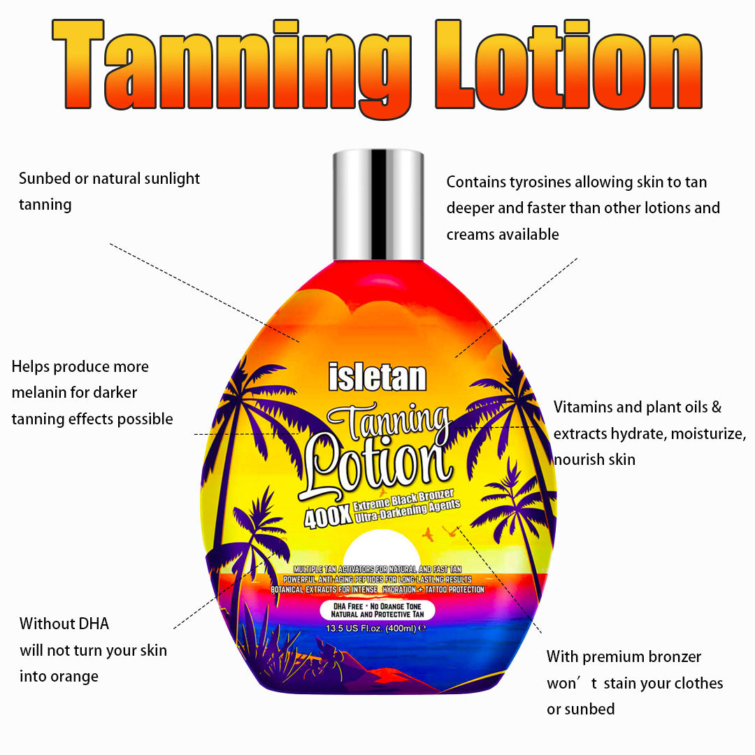 Pineapple 400X Tanning Lotion For Tanning Beds, Tanning Bed Lotion With Bronzer, 13.5fl.oz