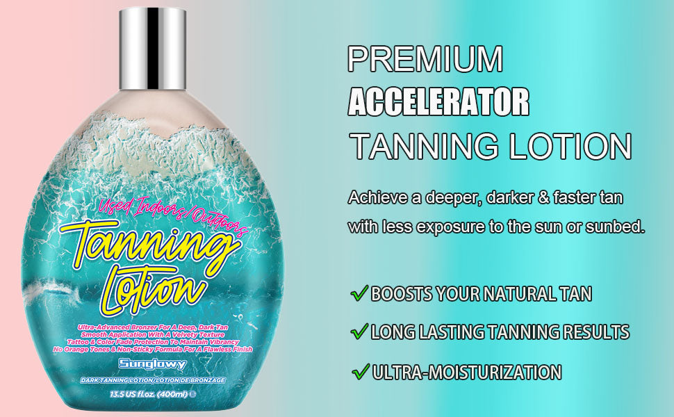 Tansbay Tanning Lotion For Tanning Beds Coconut, Tanning Bed Lotion With Bronzer, 13.5fl.oz