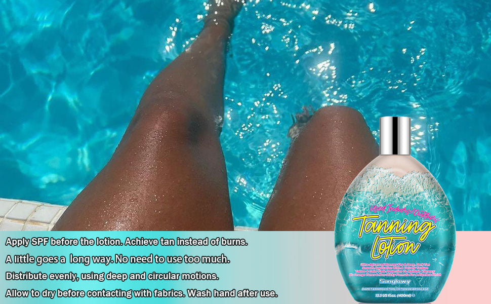 Tansbay Tanning Lotion For Tanning Beds Coconut, Tanning Bed Lotion With Bronzer, 13.5fl.oz
