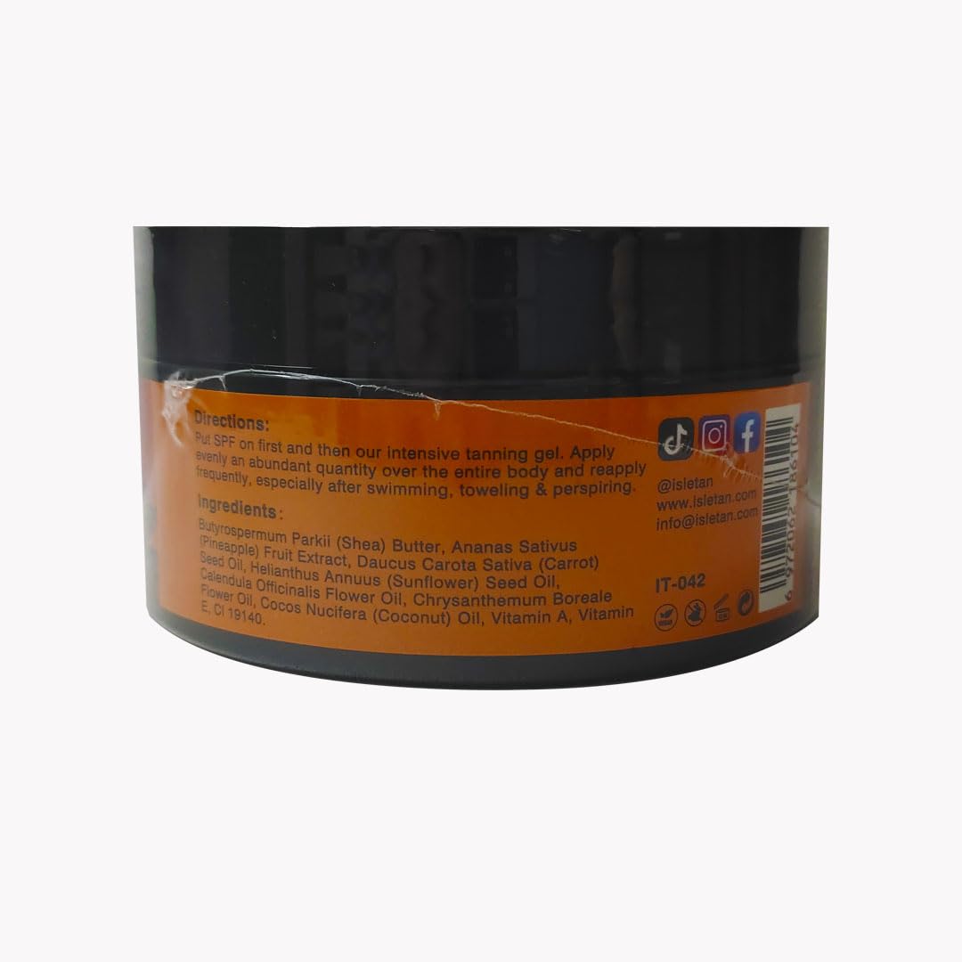 isletan intensive tanning gel pineapple, tanning gel for outdoor sun & tanning bed