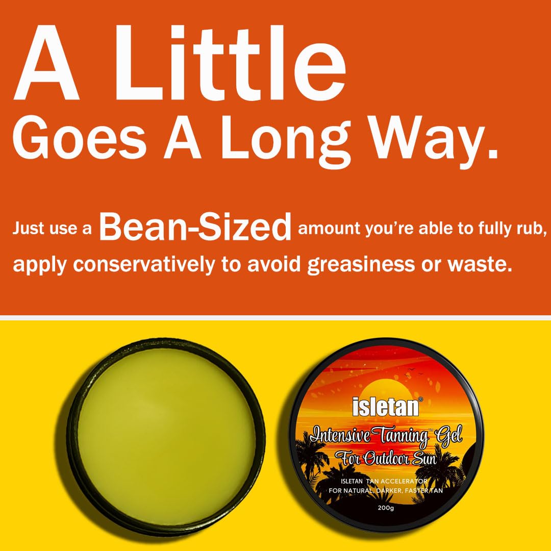 isletan intensive tanning gel pineapple, tanning gel for outdoor sun & tanning bed
