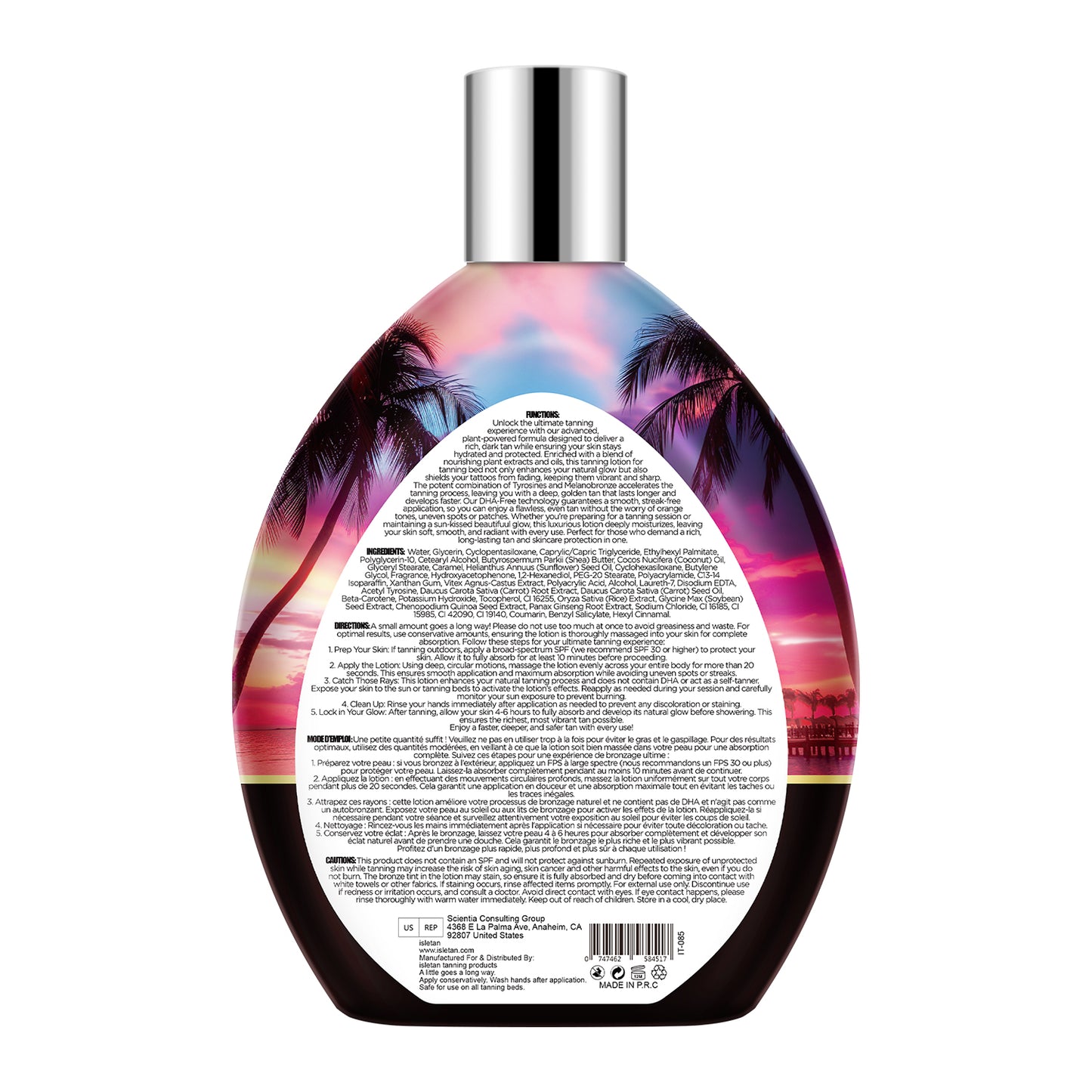 Vanilla Outdoor Indoor Tanning Lotion For Tanning Beds, Tanning Bed Lotion With Bronzer, 13.5fl.oz