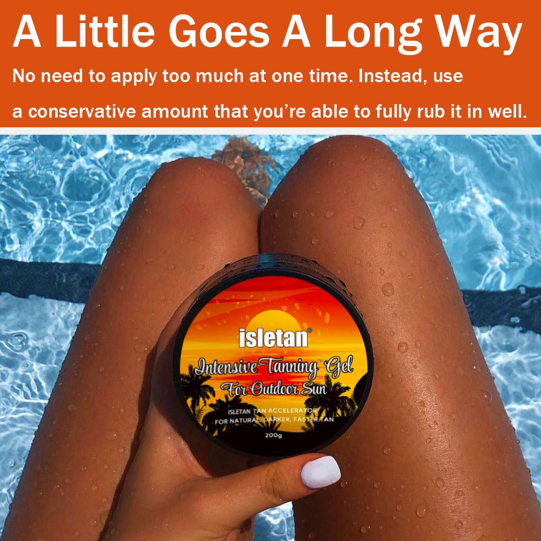 isletan intensive tanning gel pineapple, tanning gel for outdoor sun & tanning bed