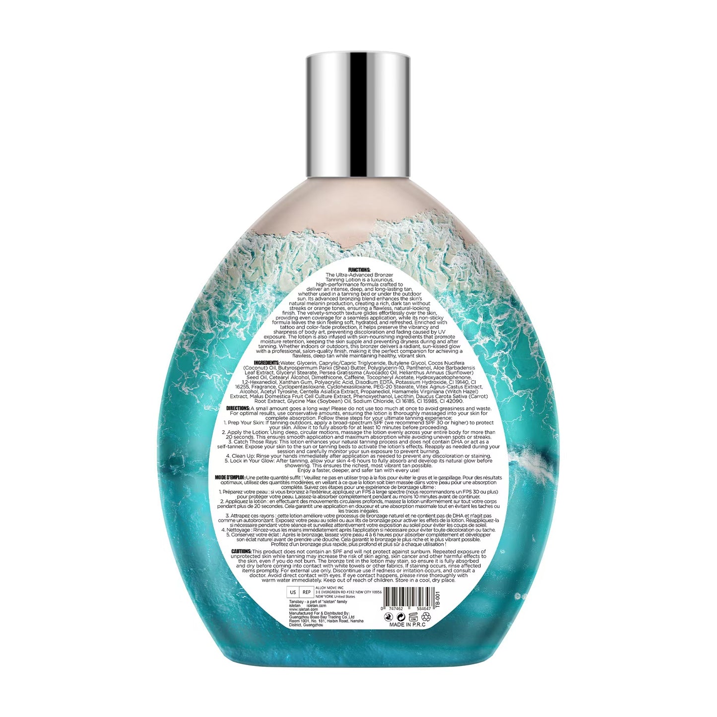Tansbay Tanning Lotion For Tanning Beds Coconut, Tanning Bed Lotion With Bronzer, 13.5fl.oz