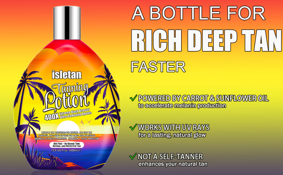 Pineapple 400X Tanning Lotion For Tanning Beds, Tanning Bed Lotion With Bronzer, 13.5fl.oz