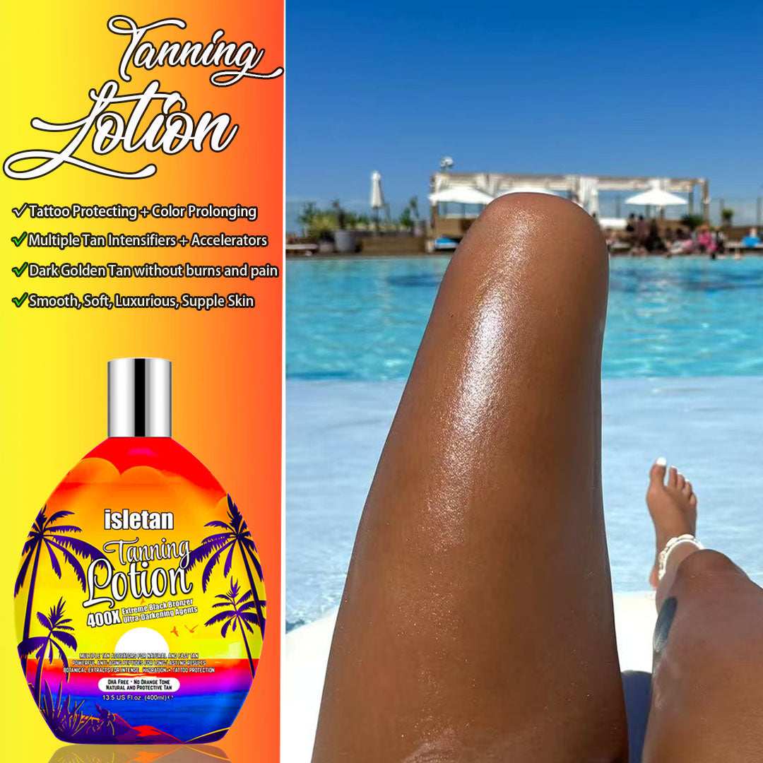 Pineapple 400X Tanning Lotion For Tanning Beds, Tanning Bed Lotion With Bronzer, 13.5fl.oz