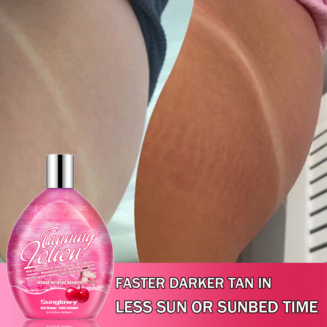 Sunglowy Tanning Lotion For Tanning Beds Cherry, Tanning Bed Lotion With Bronzer, 13.5fl.oz