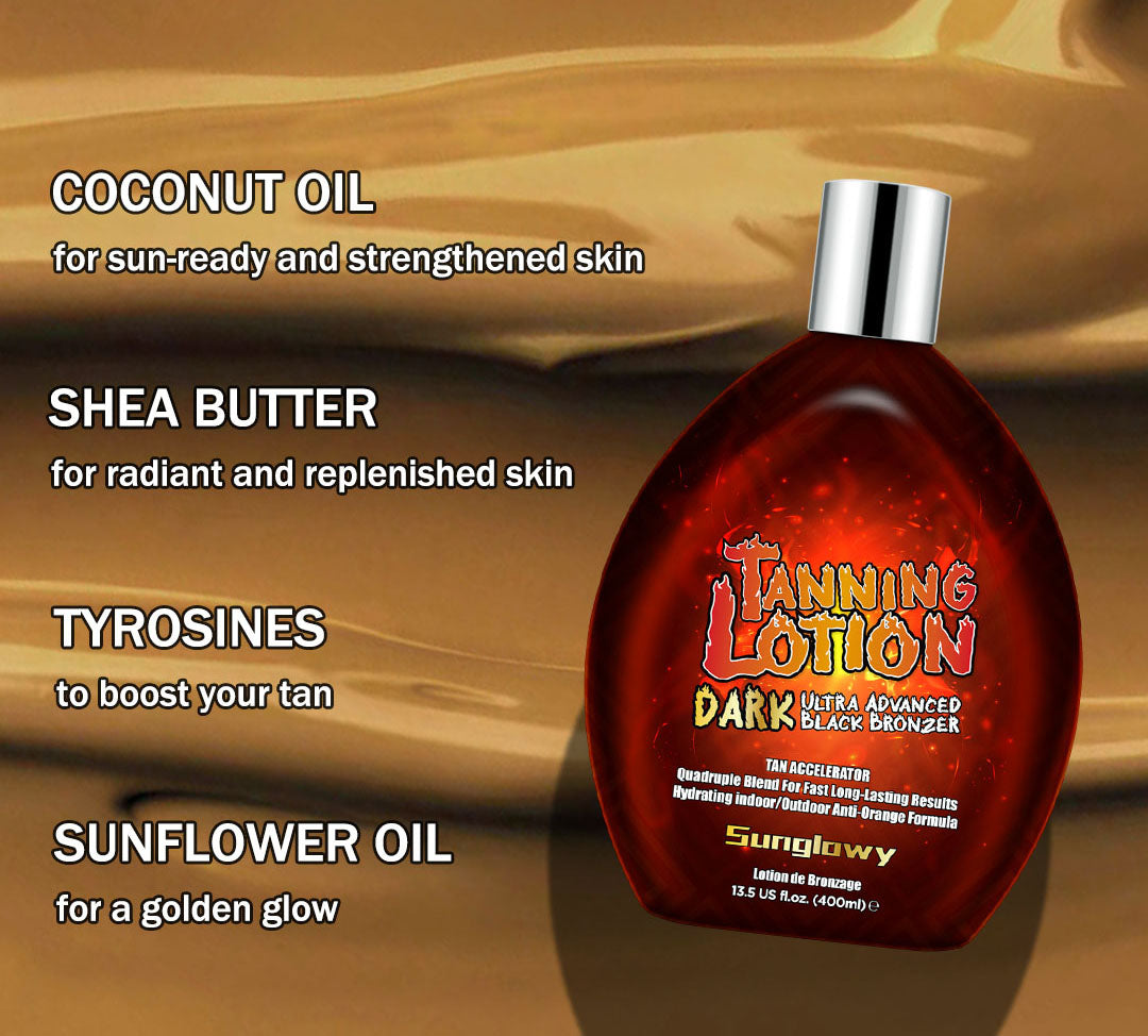 Sunglowy Tanning Lotion For Tanning Beds Pineapple, Tanning Bed Lotion With Bronzer, 13.5fl.oz