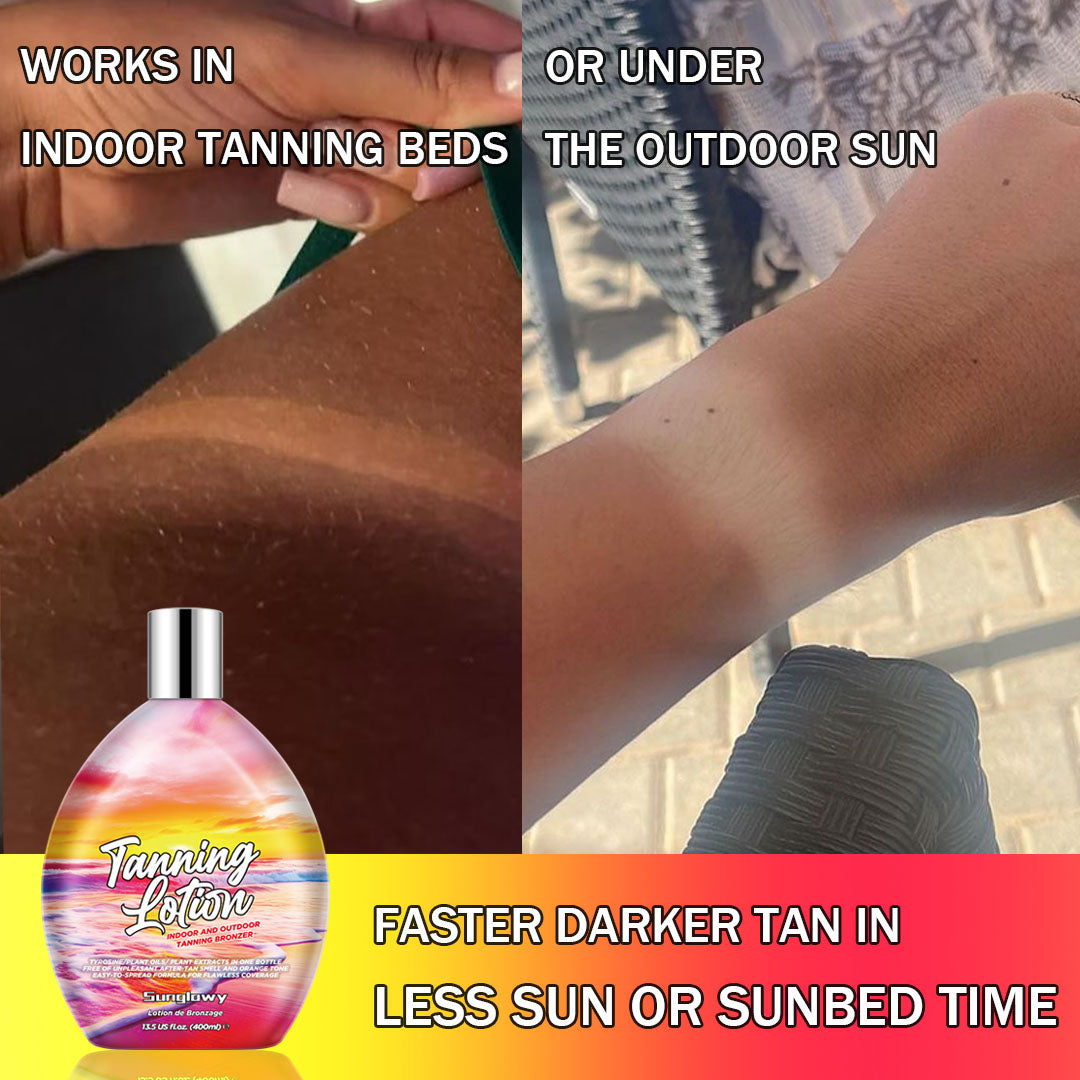 Sunglowy Tanning Lotion For Tanning Beds Perfume, Tanning Bed Lotion With Bronzer, 13.5fl.oz