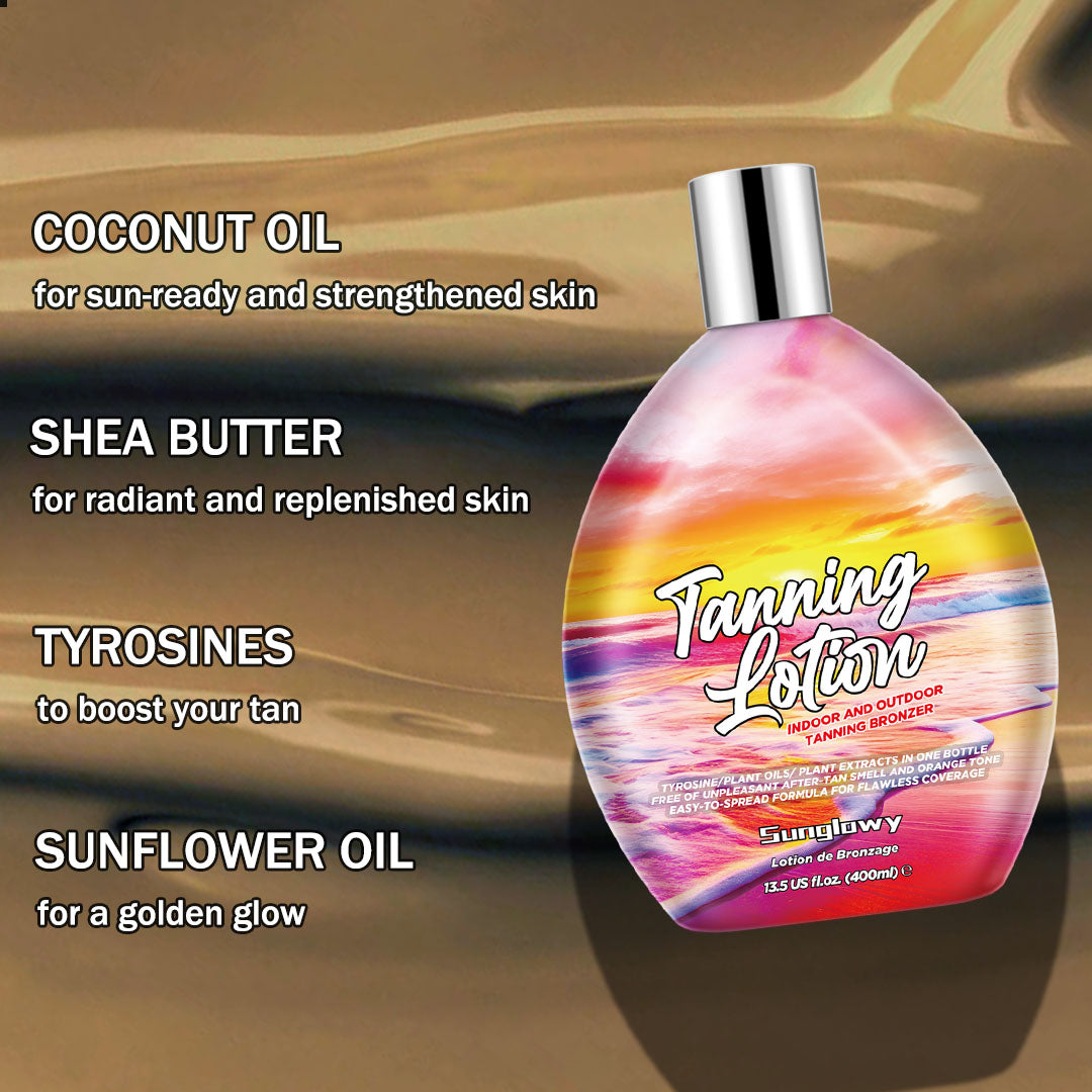 Sunglowy Tanning Lotion For Tanning Beds Perfume, Tanning Bed Lotion With Bronzer, 13.5fl.oz