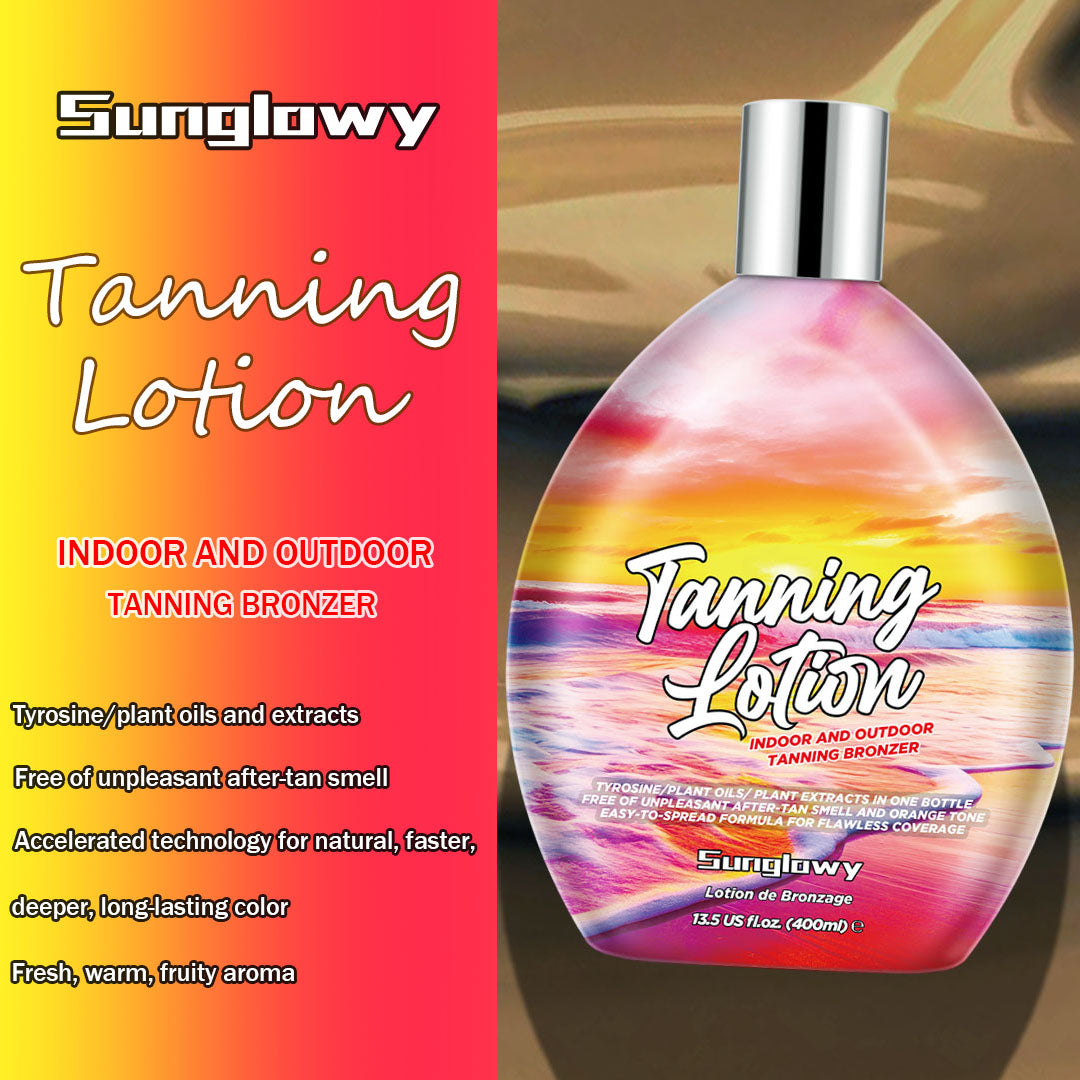 Sunglowy Tanning Lotion For Tanning Beds Perfume, Tanning Bed Lotion With Bronzer, 13.5fl.oz