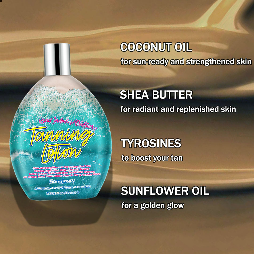 Tansbay Tanning Lotion For Tanning Beds Coconut, Tanning Bed Lotion With Bronzer, 13.5fl.oz