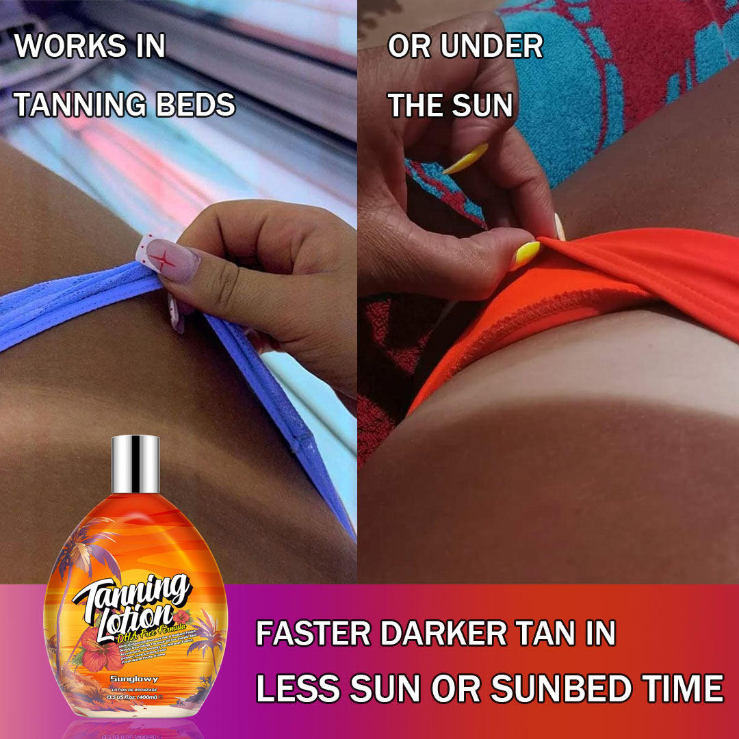 Sunglowy Tanning Lotion For Tanning Beds Grape, Tanning Bed Lotion With Bronzer, 13.5fl.oz