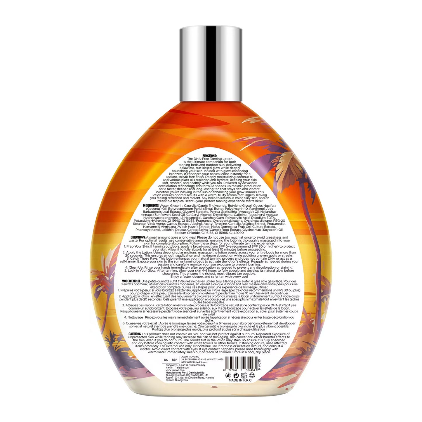 Sunglowy Tanning Lotion For Tanning Beds Grape, Tanning Bed Lotion With Bronzer, 13.5fl.oz