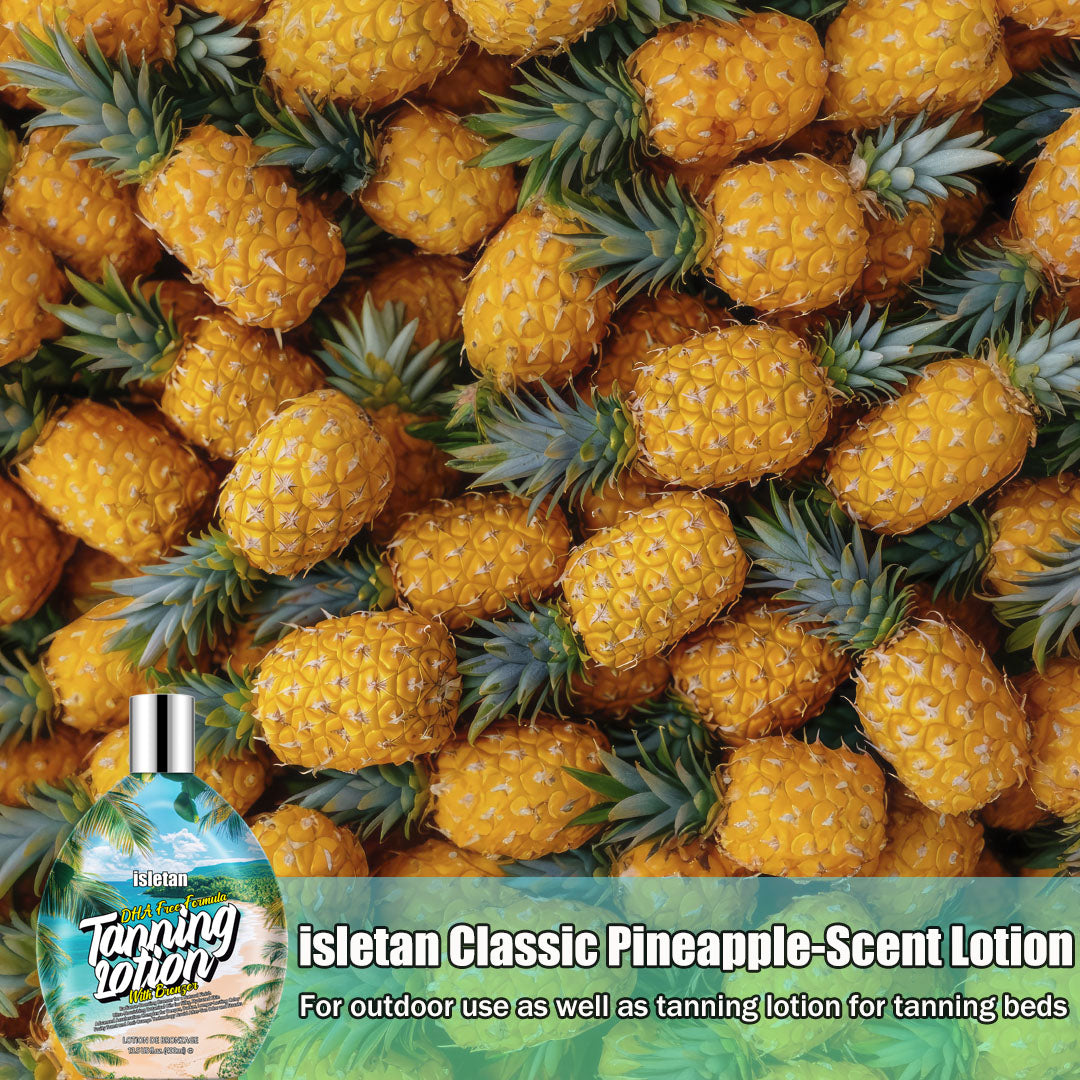 Pineapple Outdoor Indoor Tanning Lotion For Tanning Beds, Tanning Bed Lotion With Bronzer, 13.5fl.oz