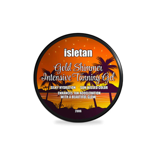 isletan Gold Shimmer Intensive Tanning Tanning Gel Pineapple, Tanning Gel for Outdoor Sun