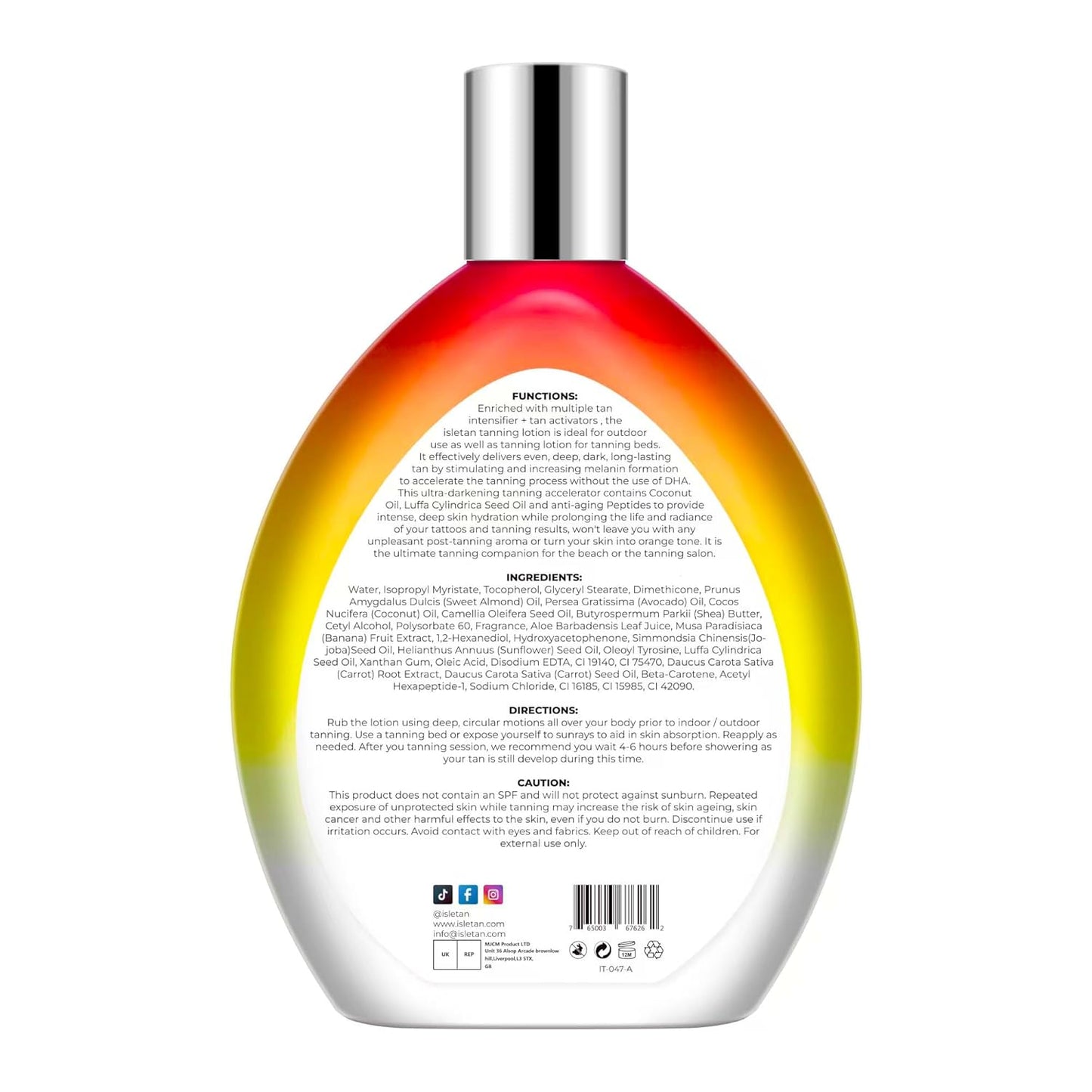 Pineapple 400X Tanning Lotion For Tanning Beds, Tanning Bed Lotion With Bronzer, 13.5fl.oz