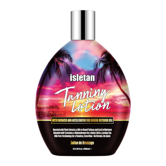 isletan Vanilla Bronzing Tanning Lotion For Tanning Beds, Indoor Tanning Bed Lotion, Sunbed Lotion Accelerator With Bronzer And Accelerator, Outdoor Tanning Lotion For Tattoo Without DHA, 13.5fl.oz