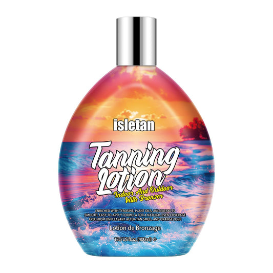 isletan Cherry Outdoor Indoor Tanning Lotion For Tanning Beds, Tanning Bed Lotion With Bronzer, 13.5fl.oz
