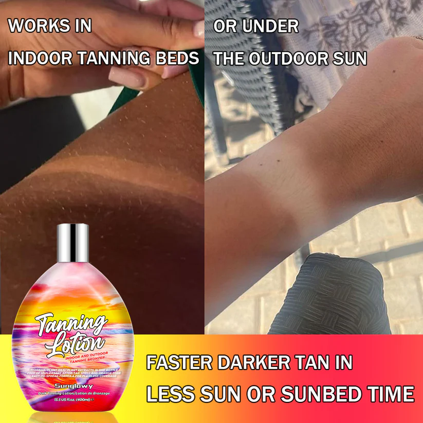 Sunglowy Tanning Lotion For Tanning Beds Value Pack 2pcs , Tanning Bed Lotion With Bronzer, 13.5fl.oz*2