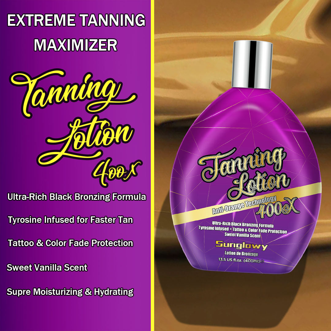 Sunglowy Tanning Lotion For Tanning Beds Vanilla, Tanning Bed Lotion With Bronzer, 13.5fl.oz