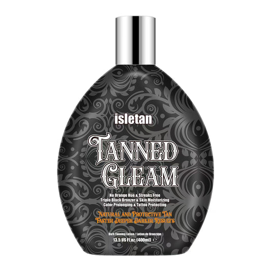 isletan Tanned Gleam Indoor Tanning Bed Lotion Accelerator with Bronzer Outdoor/Indoor Bronzing Tanning Lotion